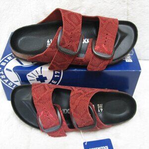 Birkenstock Big Buckle Exquisite ARIZONA Royal Python Red Suede 41 N US W 10 M 8